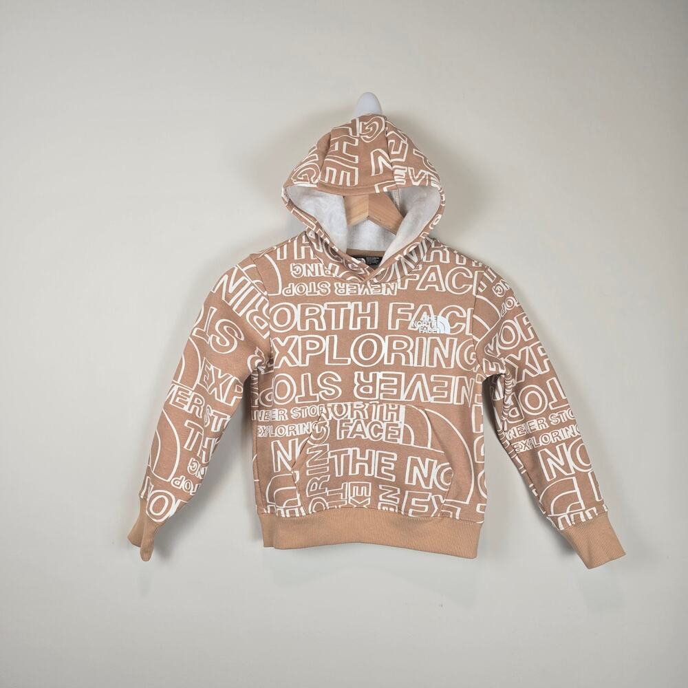 NWT The North Face Camp Fleece Pullover Hoodie Boys Size XS/6 Almond Butter